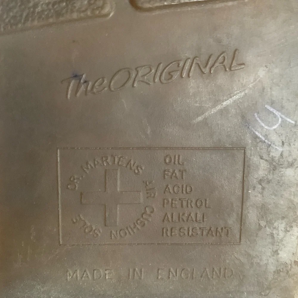 RARE VTG Dr. Martens Made in England 939 Leather Tan Boots Size 10 - Picture 9 of 9